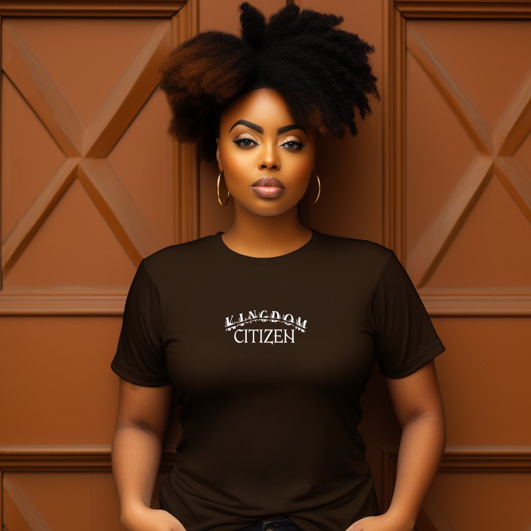 Christian sweatshirt clothing shown in black with "kingdom Citizen Embroidery"