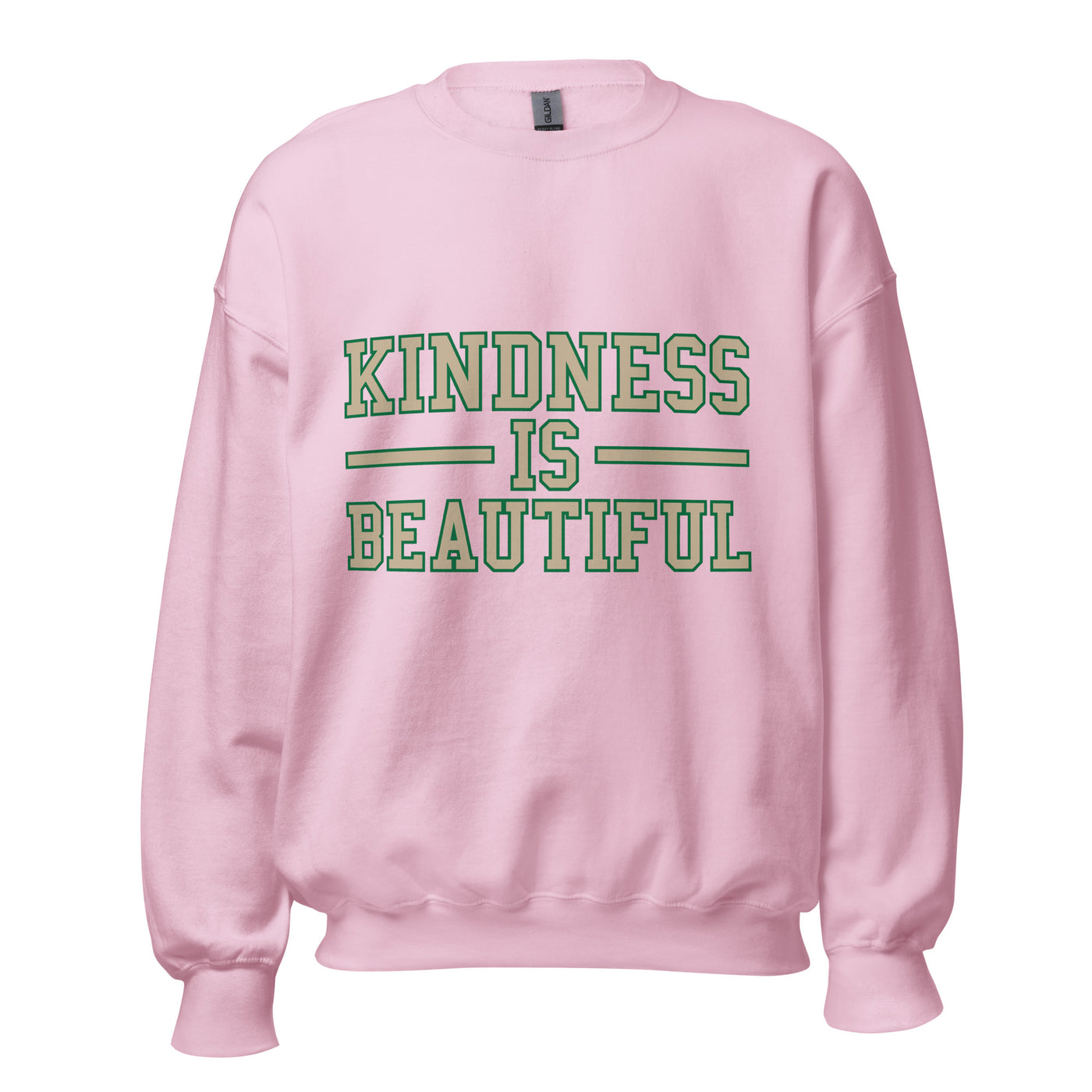 Kindness Is Beautiful Unisex light-pink cotton sweatshirt