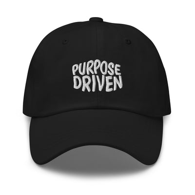 Black hat that reads "Purpose Driven". 