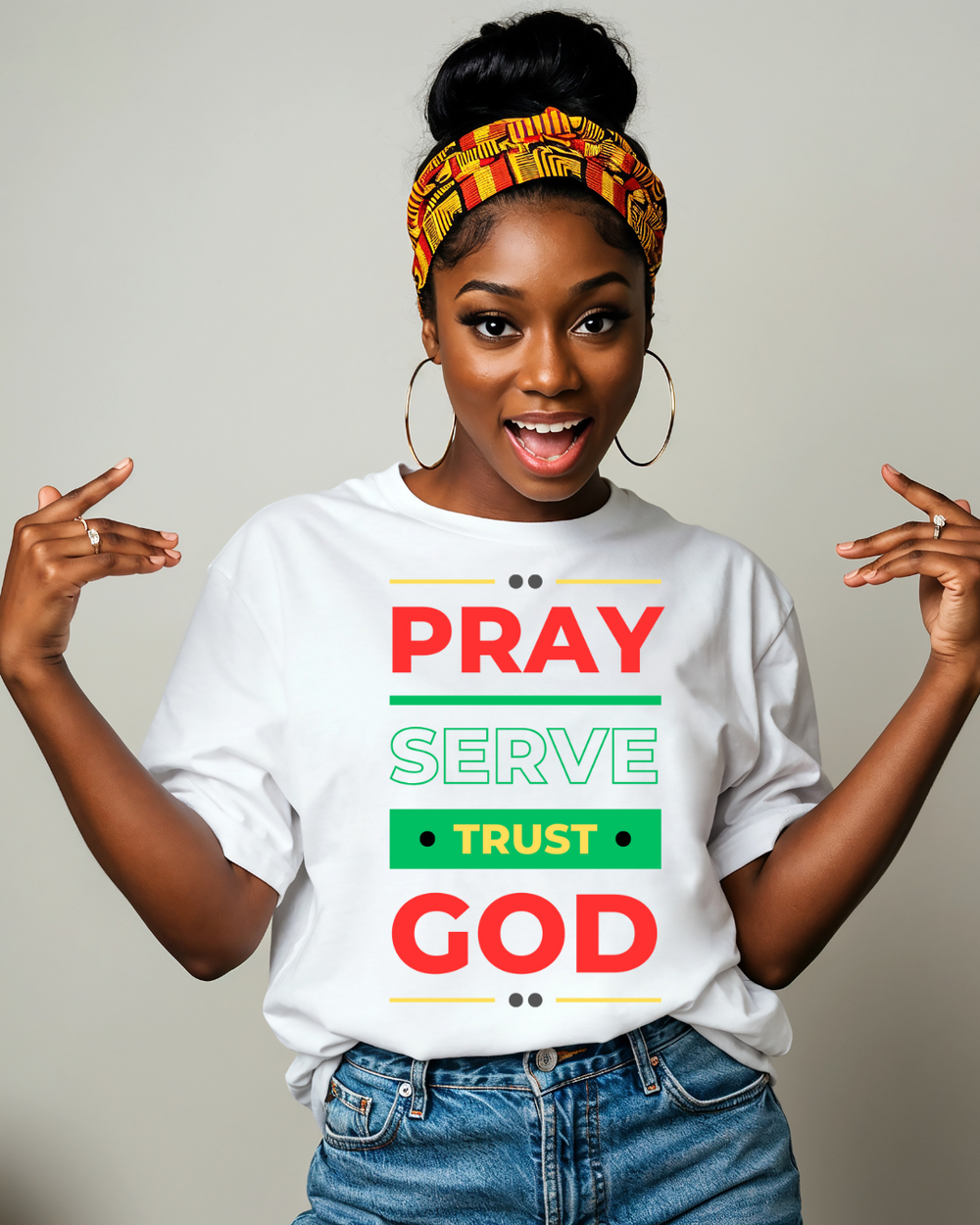 Pray. Serve. Trust God. Tee