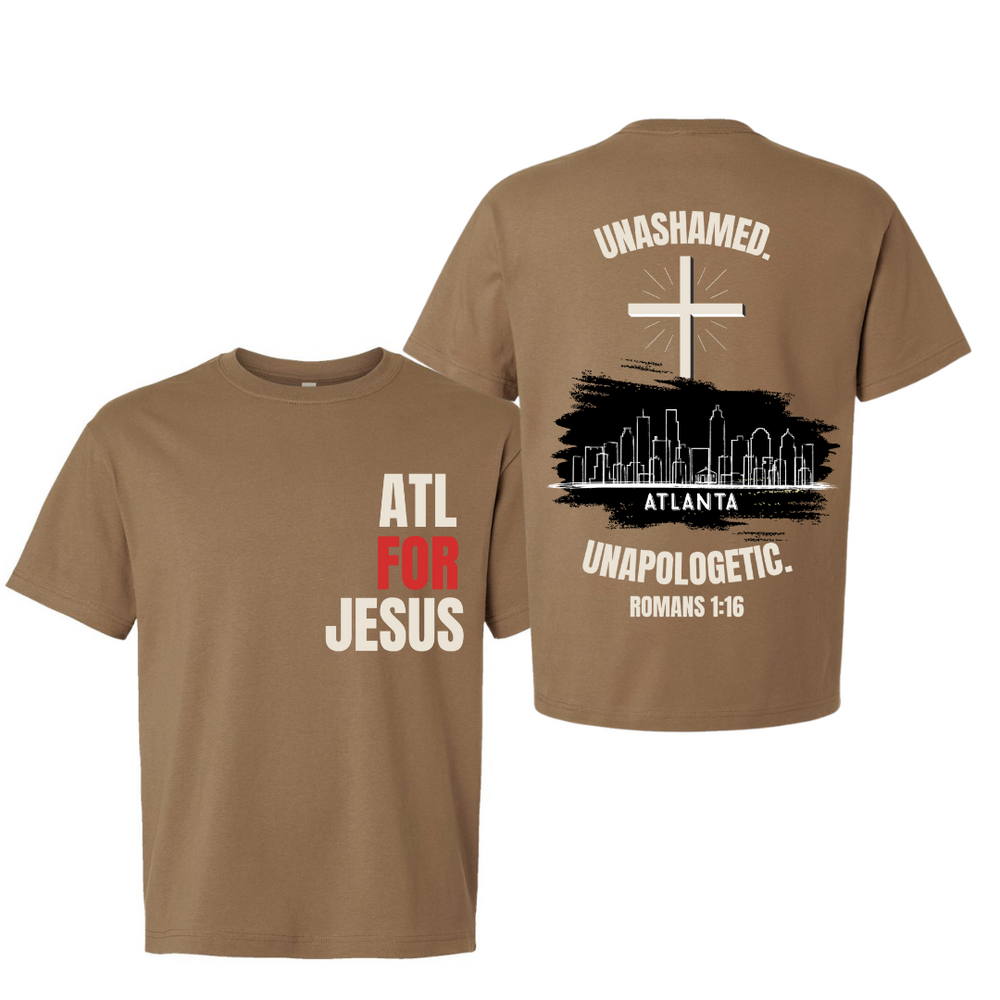 Vintage-brown T-shirt ATL For Jesus