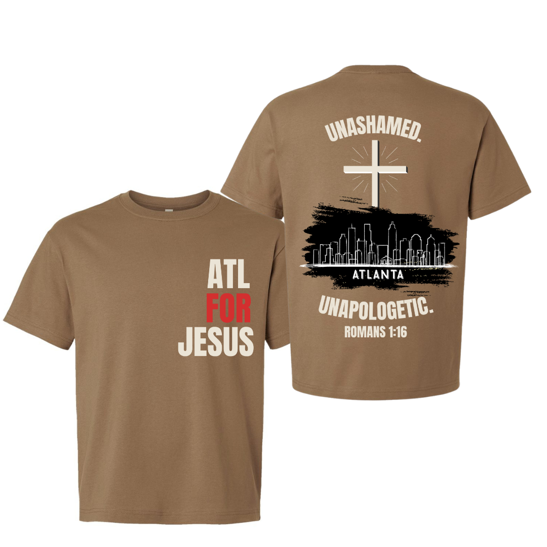 Vintage-brown T-shirt ATL For Jesus