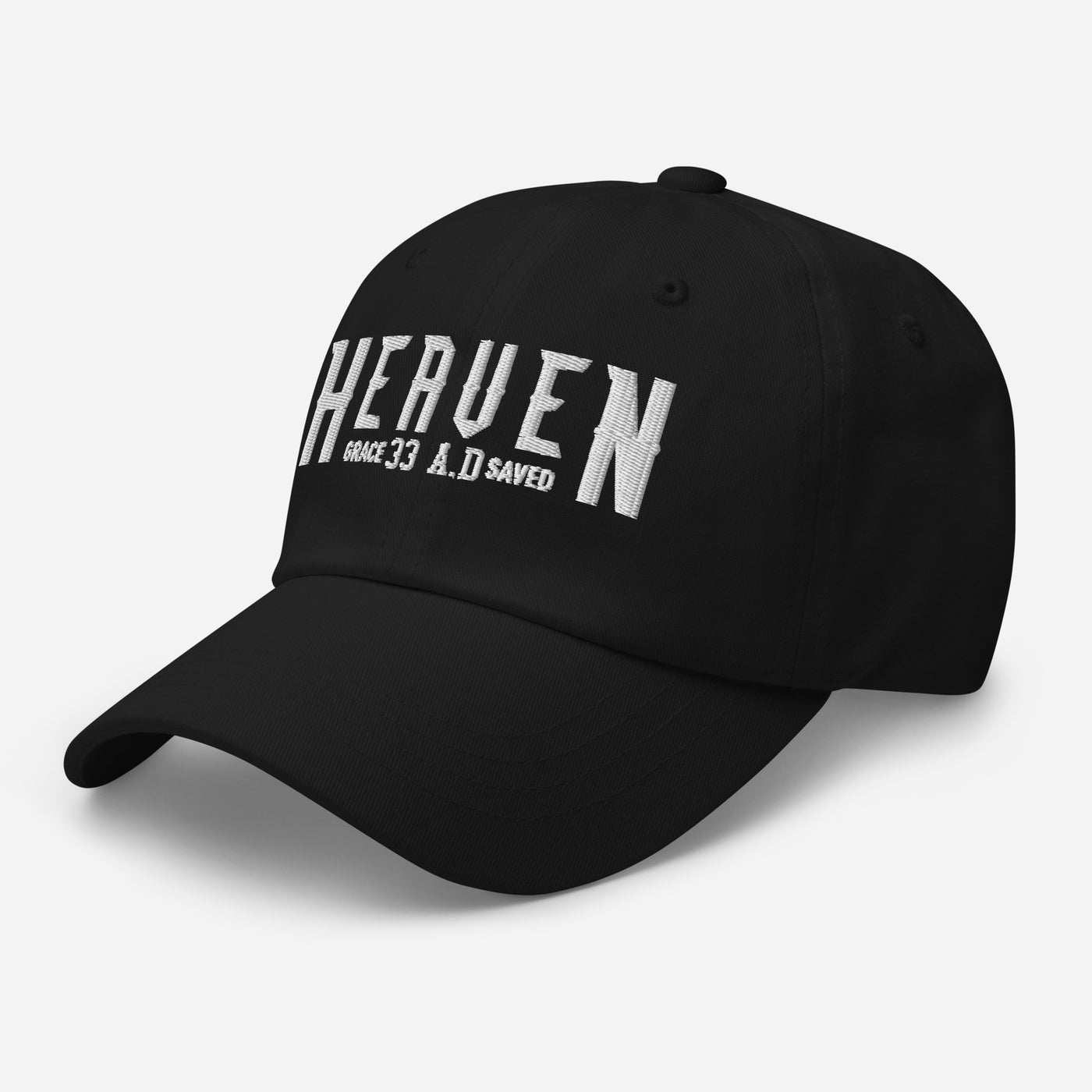 Side profile Black baseball unisex Heaven Hat