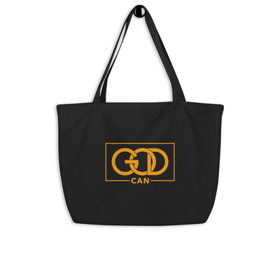 Large organic tote bag for everything you need. The perfect tote to grab or keep in the car for your stuff. Grab and go with this great tote with a great message. Design displayed on both sides.