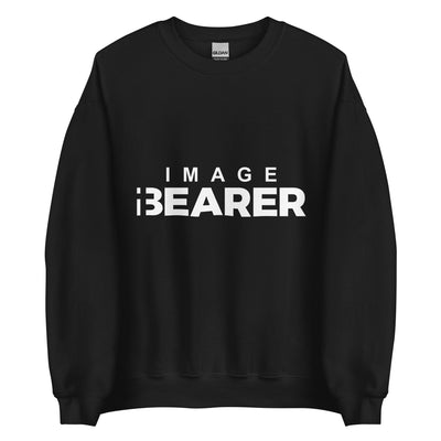 Black Sweatshirt "Image Bearer" in white lettering. Faith apparel.