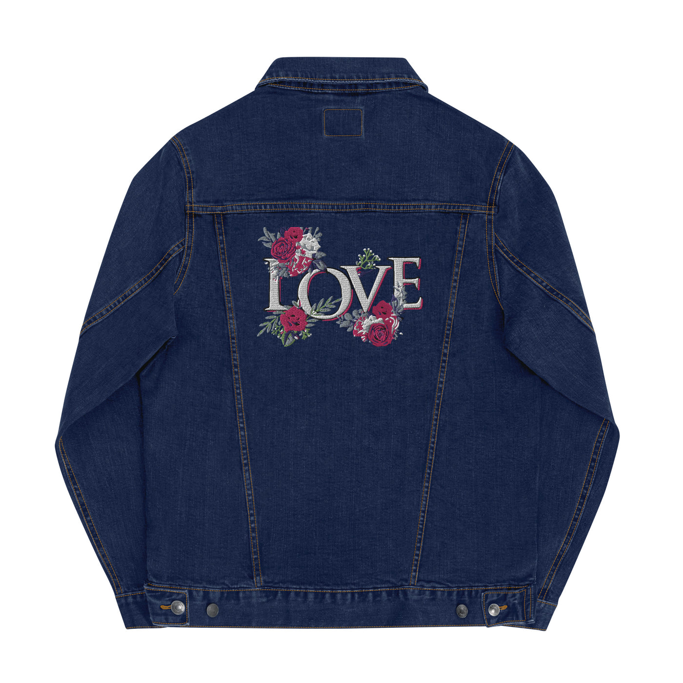 Love flowers denim jacket