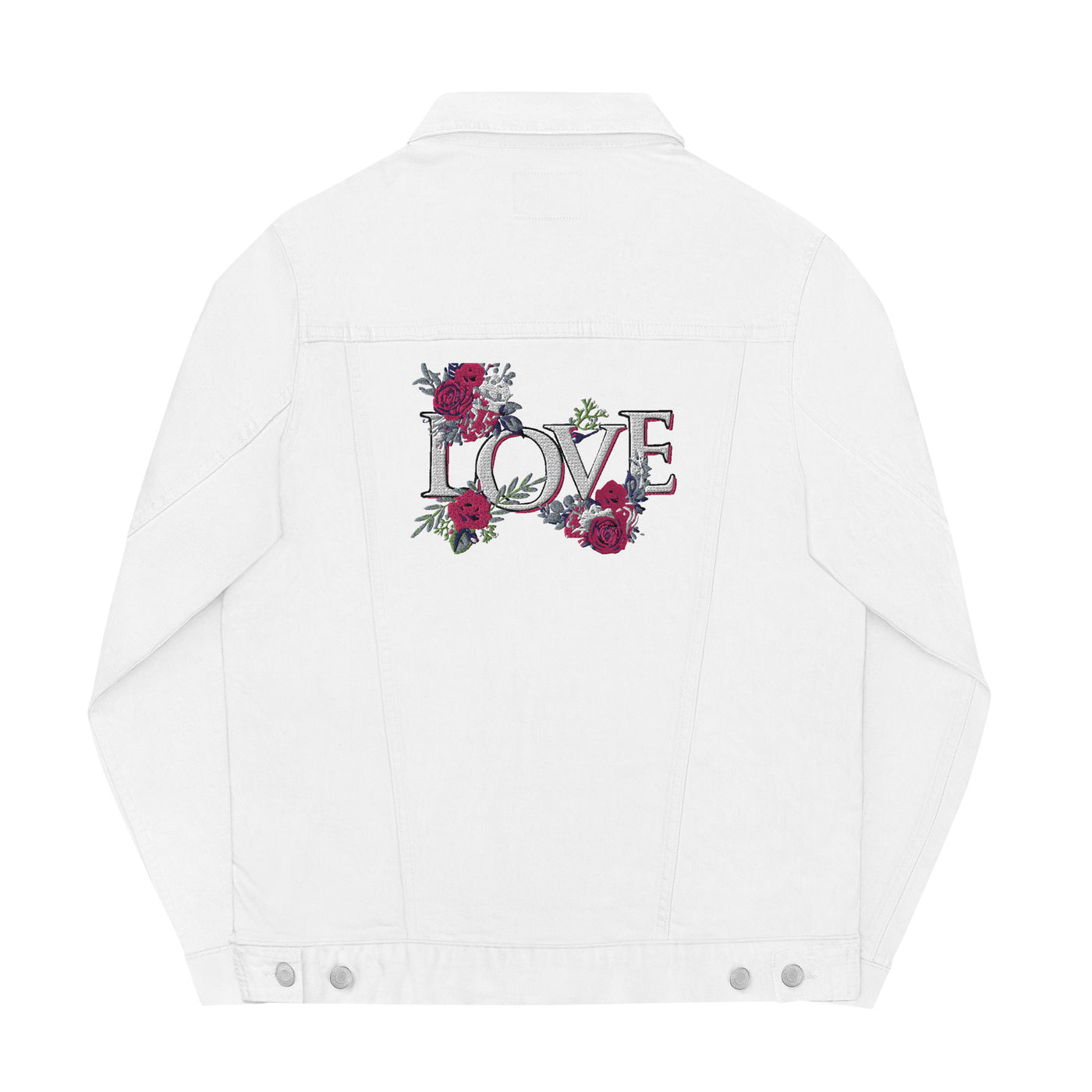 Love flowers denim jacket