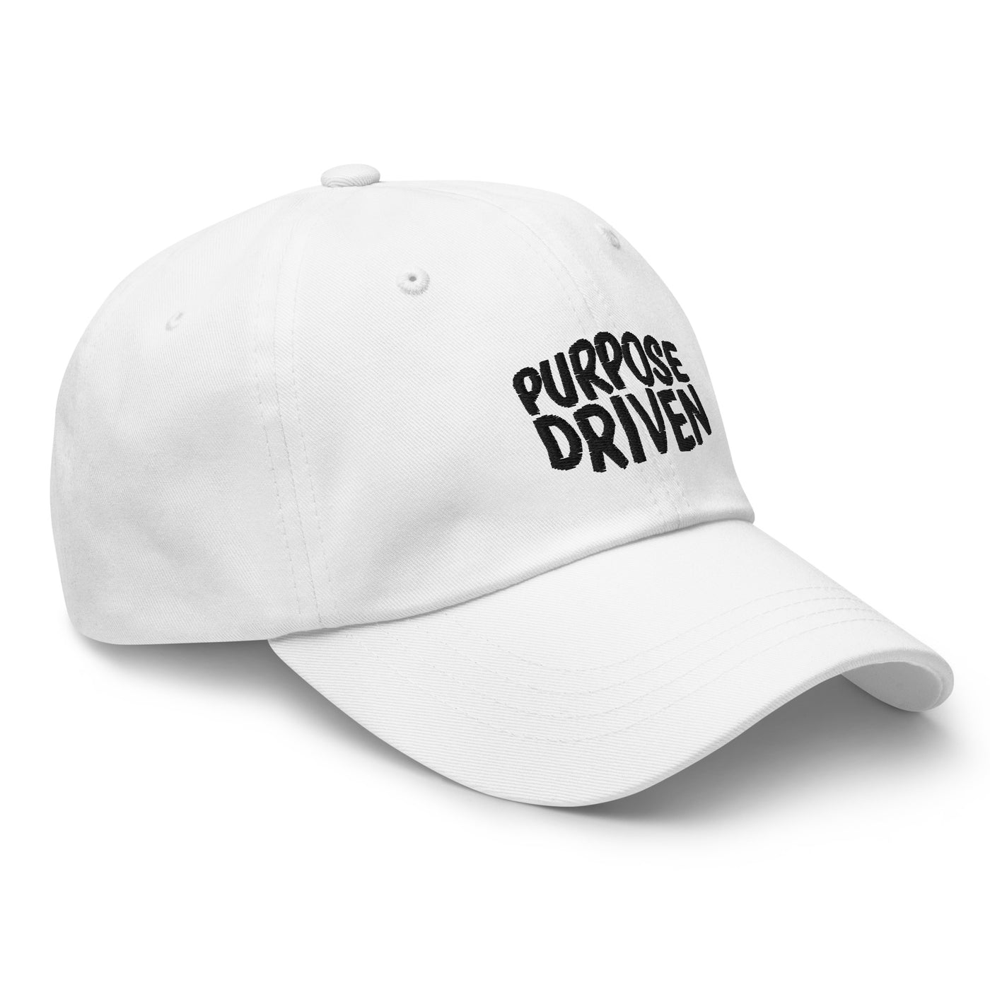 White hat that reads "Purpose Driven"