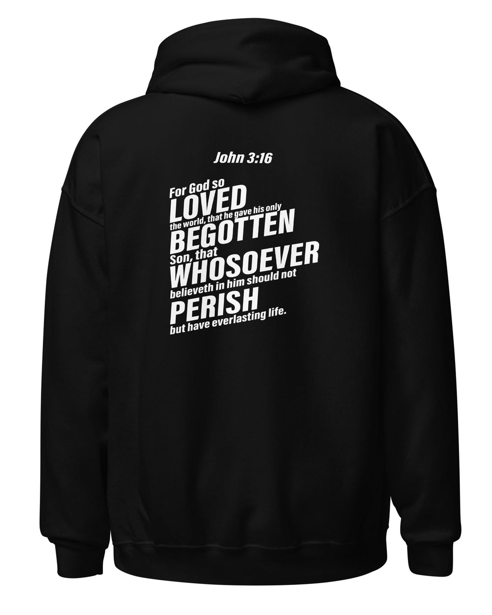 John 3:16 Pullover Hoodie (front&back)