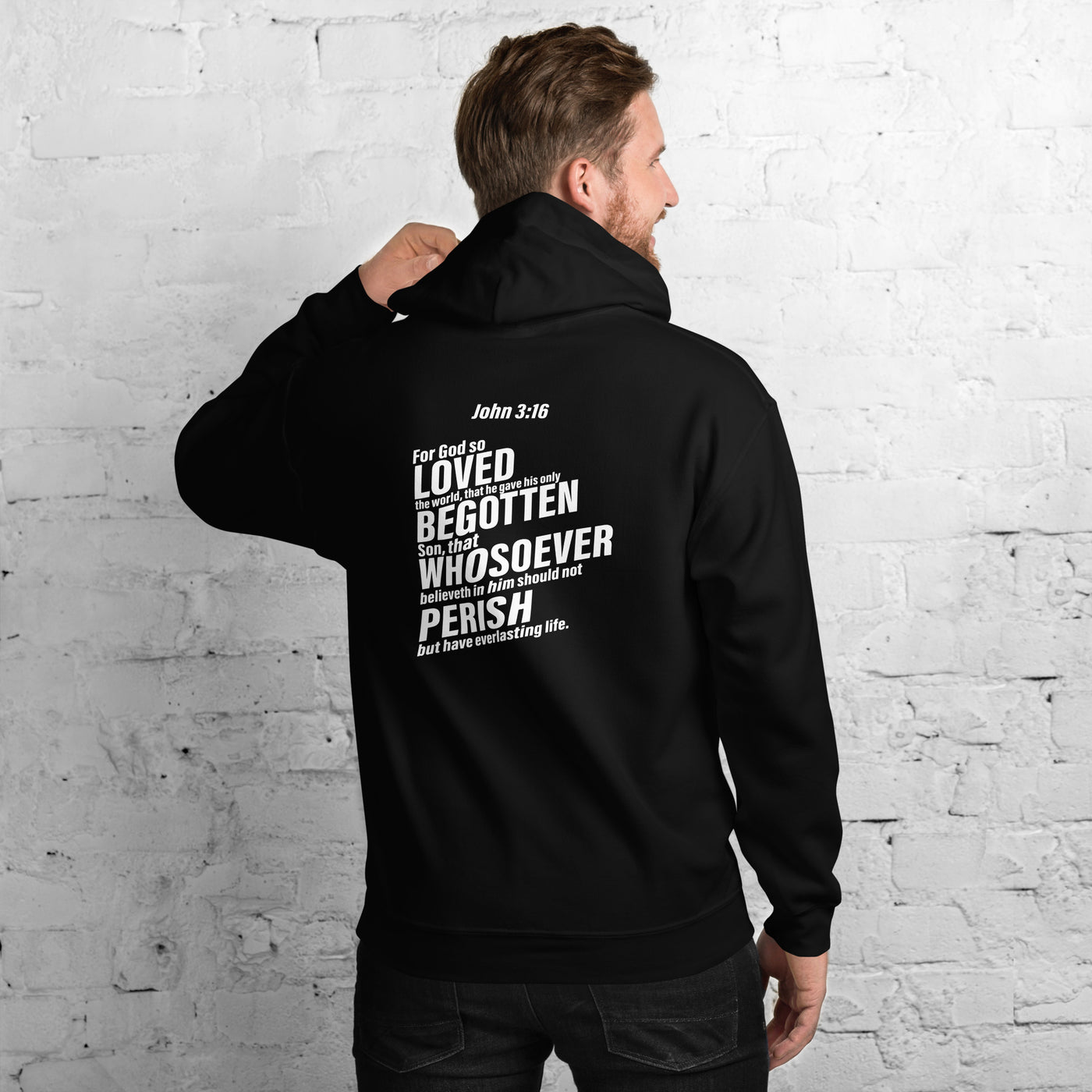 John 3:16 Pullover Hoodie (front&back)