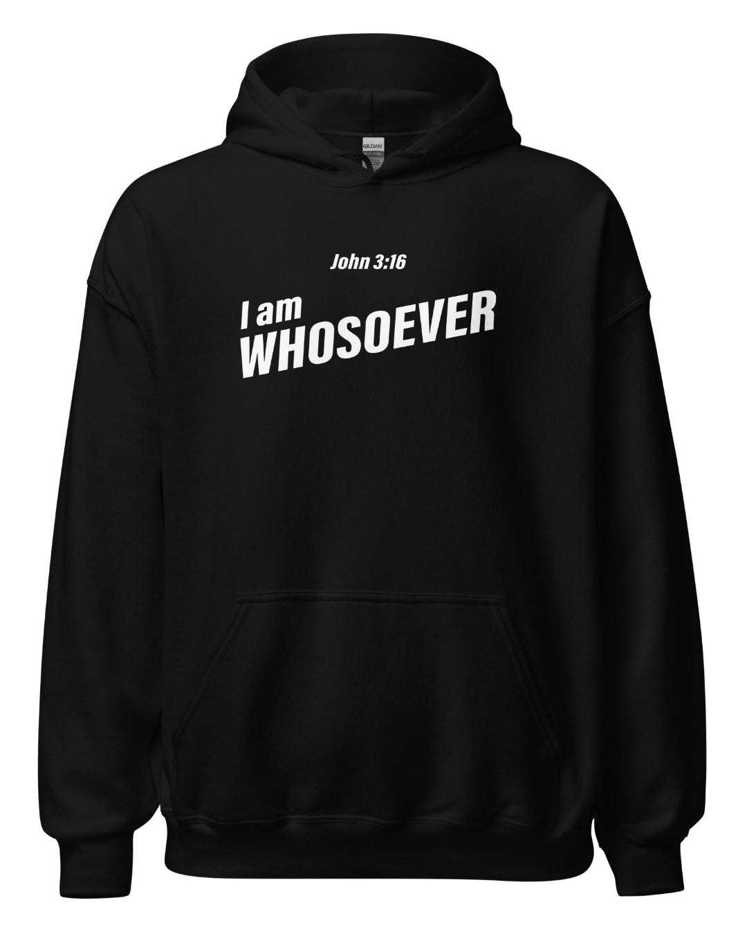 John 3:16 pullover unisex hoodie. The hoodie as  image on the front and back of hoodie. Quality hoodie with  great design. Hoodie available in black, navy and maroon.