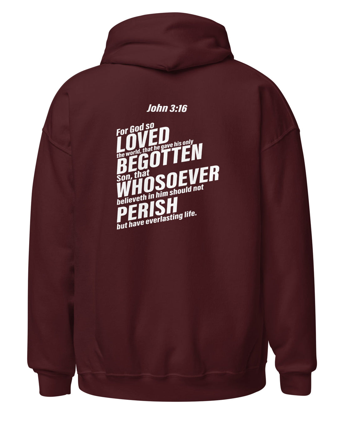 John 3:16 Pullover Hoodie (front&back)