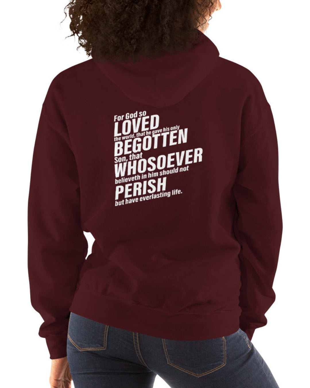 John 3:16 Pullover Hoodie (front&back)