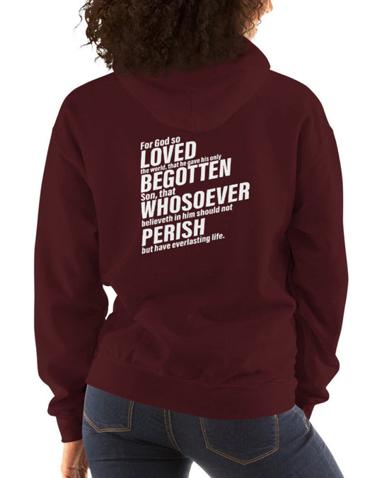 John 3:16 Pullover Hoodie (front&back)